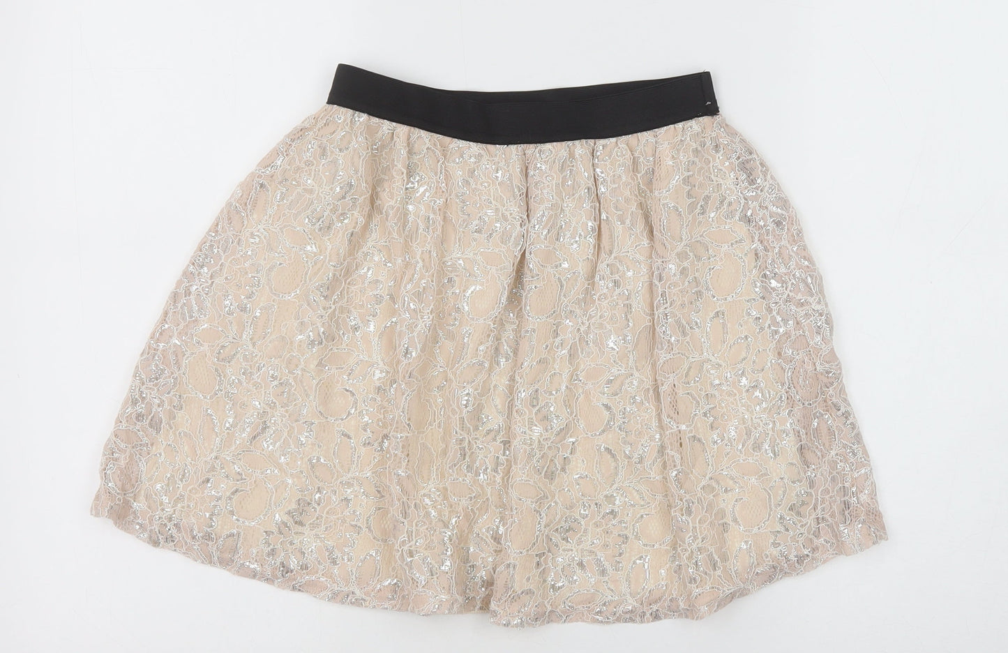 Primark Womens Pink Floral Viscose Mini Skirt Size 10