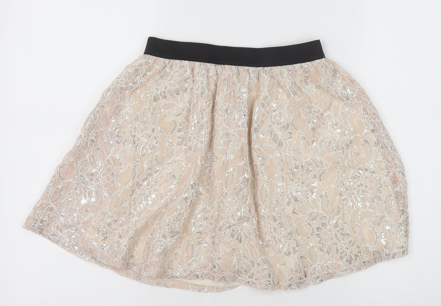 Primark Womens Pink Floral Viscose Mini Skirt Size 10