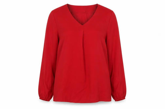 Womens UK Size S SheIn Red Basic Blouse
