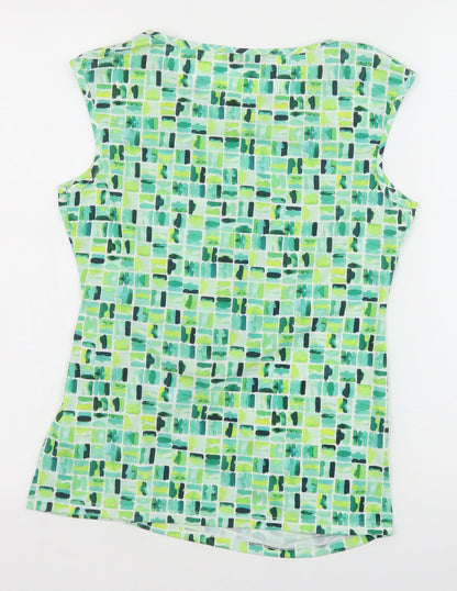 Womens UK Size 10 Roman Green Basic Tank