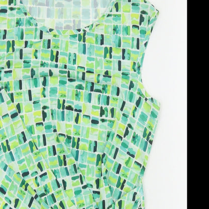 Womens UK Size 10 Roman Green Basic Tank