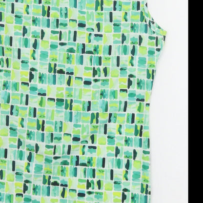 Womens UK Size 10 Roman Green Basic Tank
