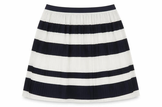 H&M Womens Blue Striped Polyester A-Line Skirt Size S