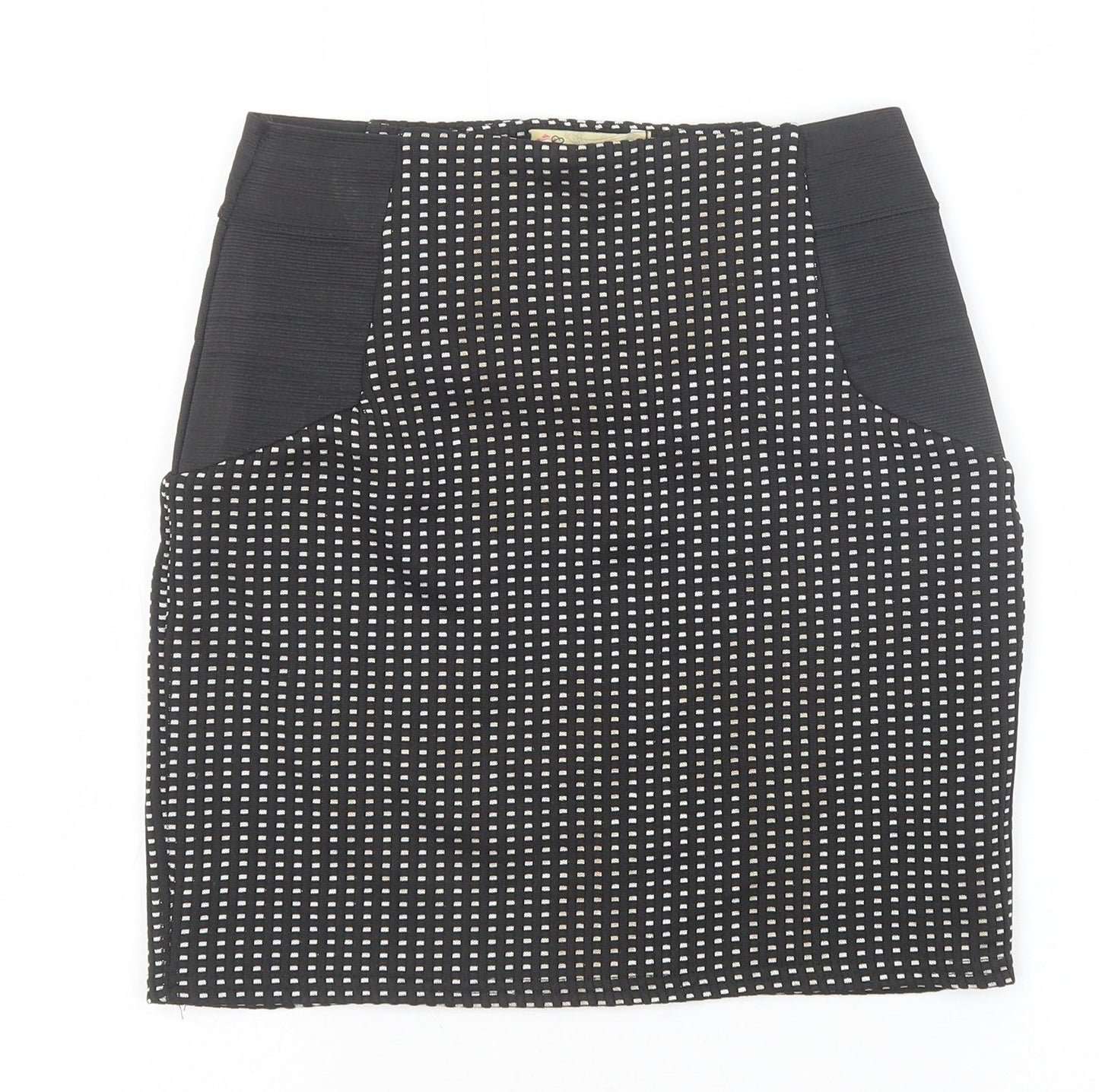 Cameo Rose Womens Black Geometric Polyester Mini Skirt Size 8