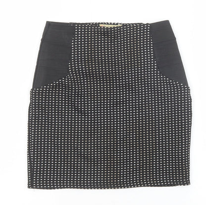 Cameo Rose Womens Black Geometric Polyester Mini Skirt Size 8