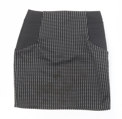 Cameo Rose Womens Black Geometric Polyester Mini Skirt Size 8
