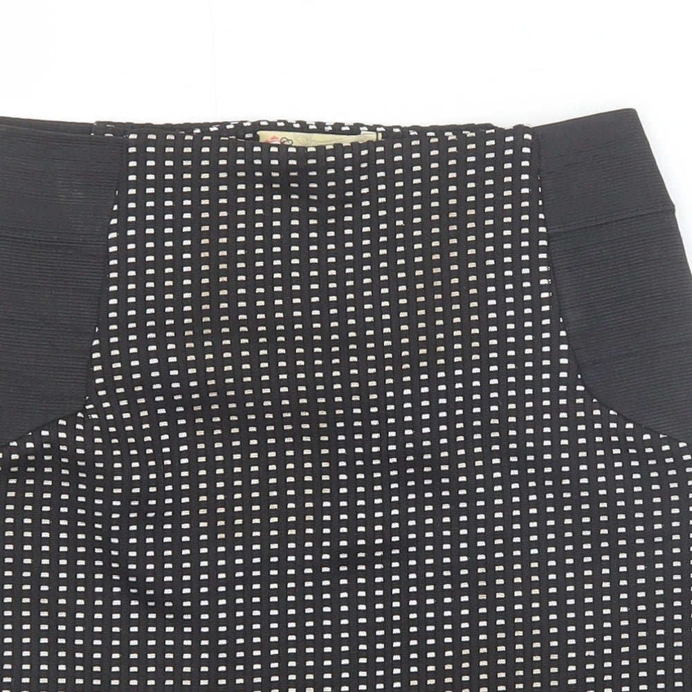 Cameo Rose Womens Black Geometric Polyester Mini Skirt Size 8