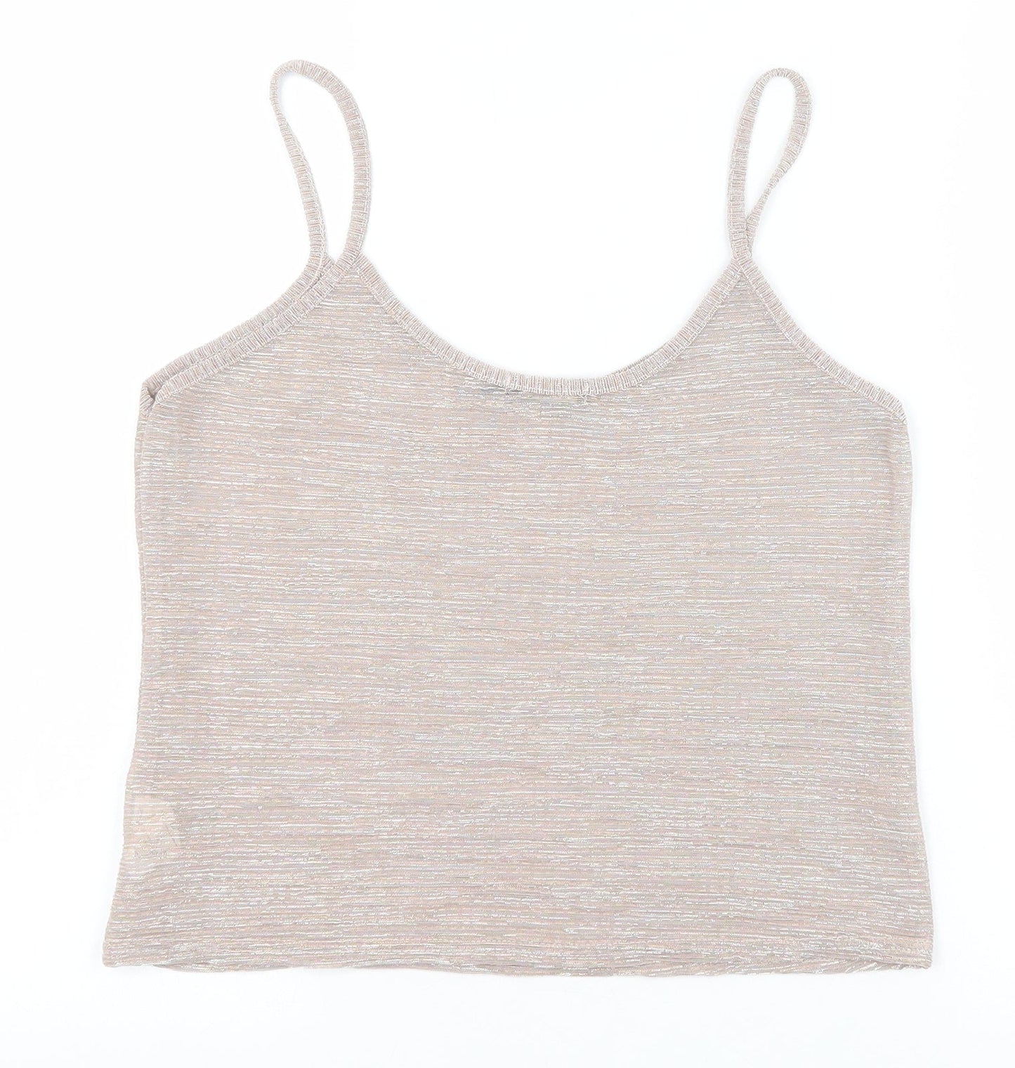 Boohoo Womens Pink Polyester Camisole Tank Size 8 Scoop Neck