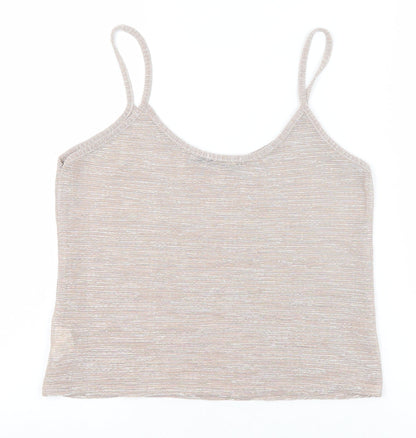 Boohoo Womens Pink Polyester Camisole Tank Size 8 Scoop Neck