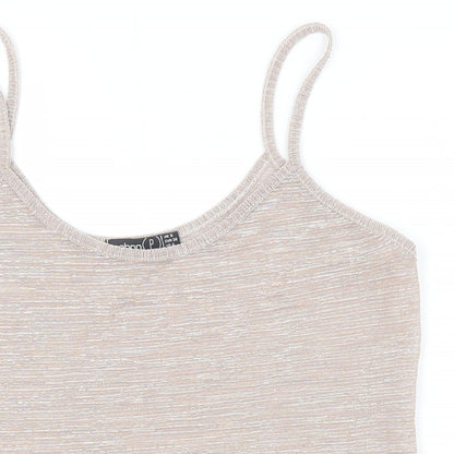 Boohoo Womens Pink Polyester Camisole Tank Size 8 Scoop Neck