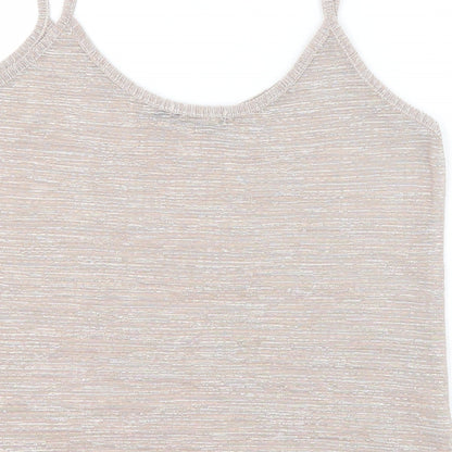 Boohoo Womens Pink Polyester Camisole Tank Size 8 Scoop Neck