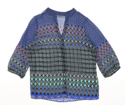 Womens UK Size 14 BHS Multicoloured Basic Blouse