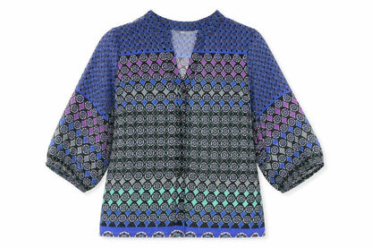 Womens UK Size 14 BHS Multicoloured Basic Blouse