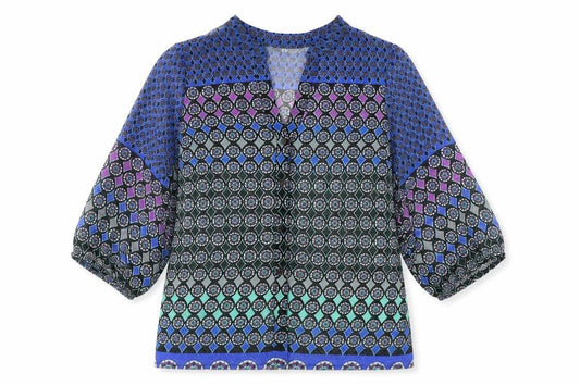 Womens UK Size 14 BHS Multicoloured Basic Blouse