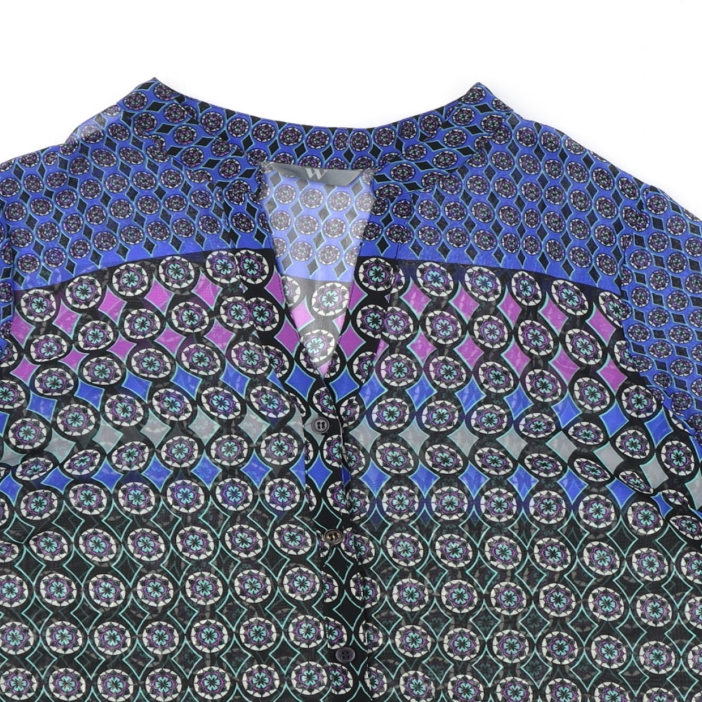 Womens UK Size 14 BHS Multicoloured Basic Blouse