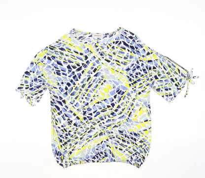 Womens UK Size 14 BASSINI Multicoloured Basic T-Shirt