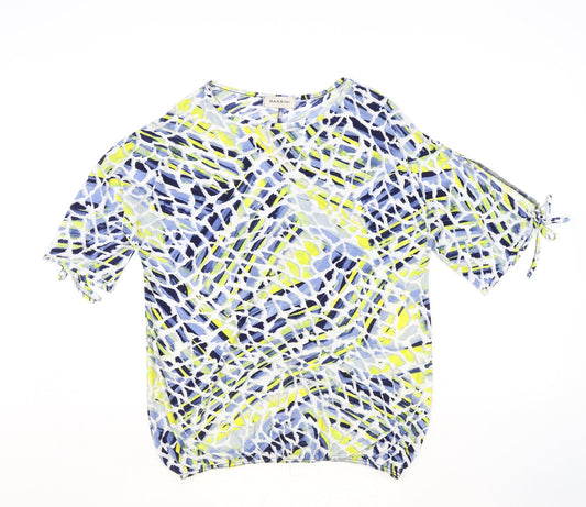 Womens UK Size 14 BASSINI Multicoloured Basic T-Shirt