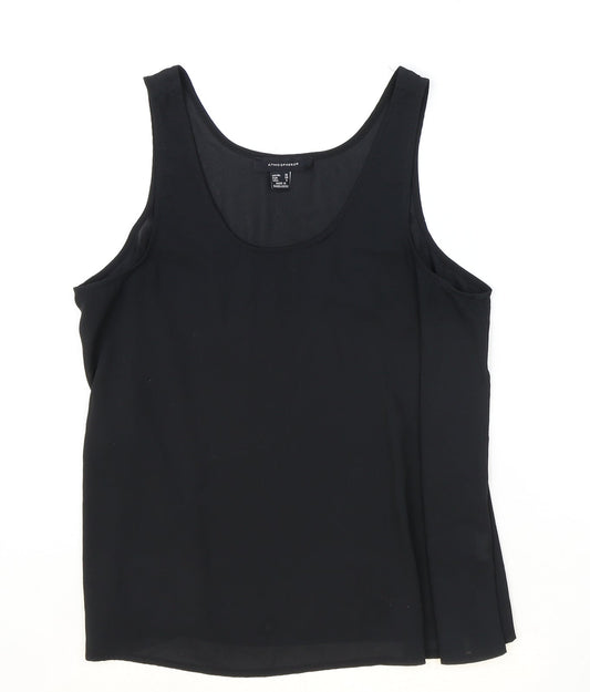 Womens UK Size 10 Atmosphere Black Basic Tank