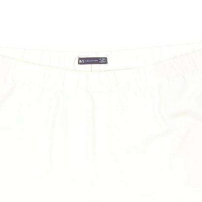 Marks and Spencer Womens Ivory Polyester Hot Pants Shorts Size 24 Regular Pull On