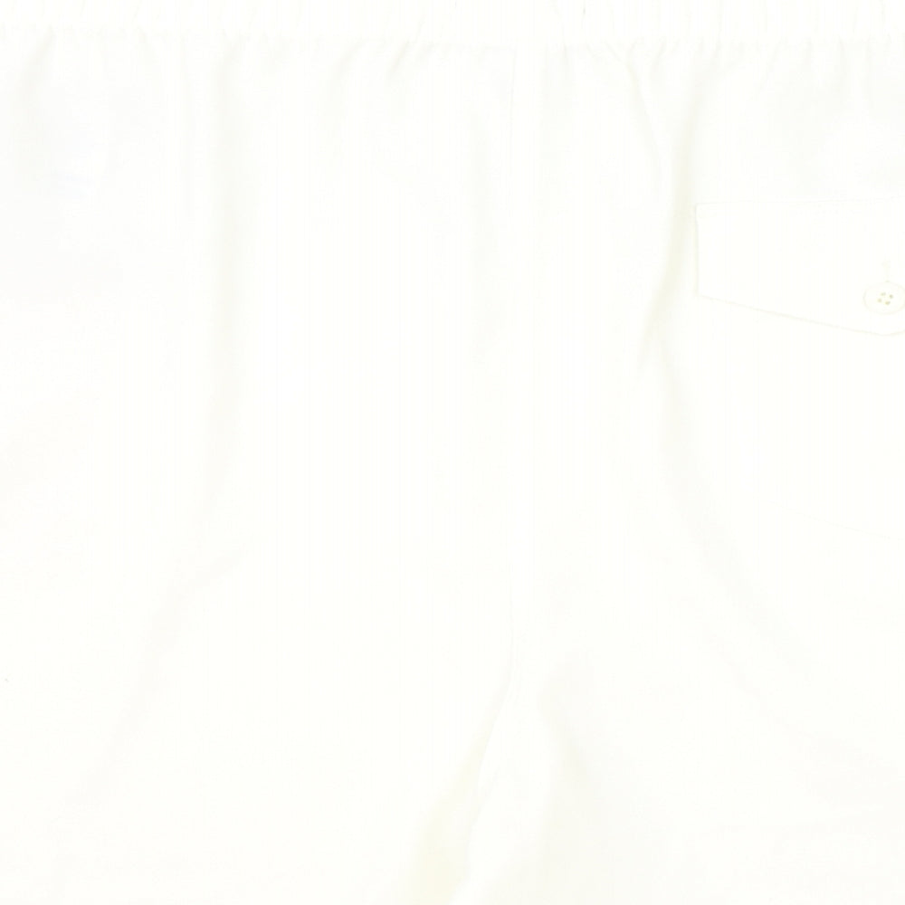 Marks and Spencer Womens Ivory Polyester Hot Pants Shorts Size 24 Regular Pull On