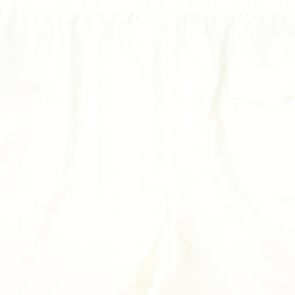 Marks and Spencer Womens Ivory Polyester Hot Pants Shorts Size 24 Regular Pull On