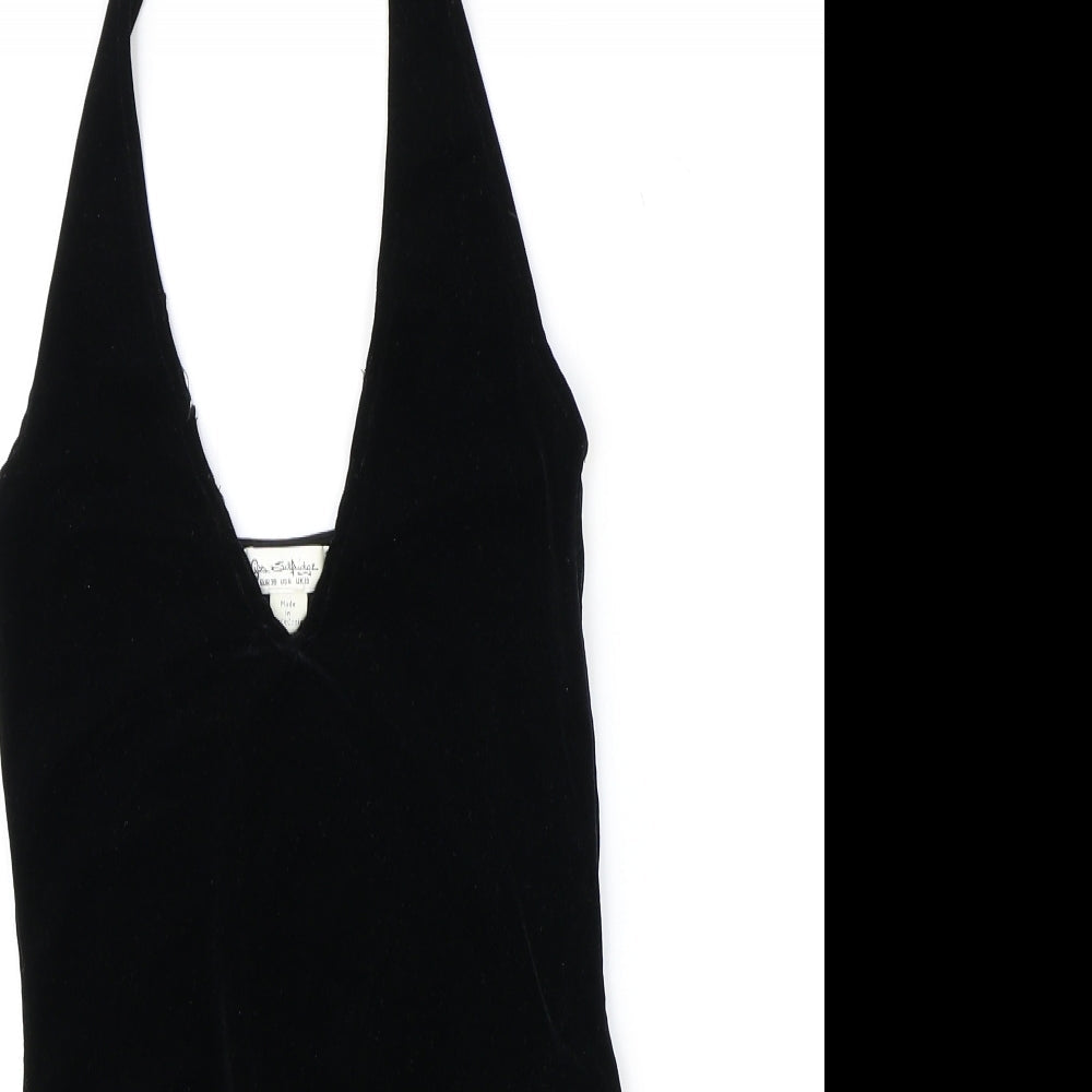 Marks and Spencer Womens Black Polyester Bodysuit One-Piece Size 10 Snap