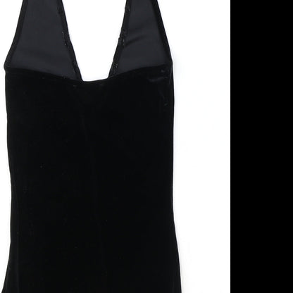 Marks and Spencer Womens Black Polyester Bodysuit One-Piece Size 10 Snap