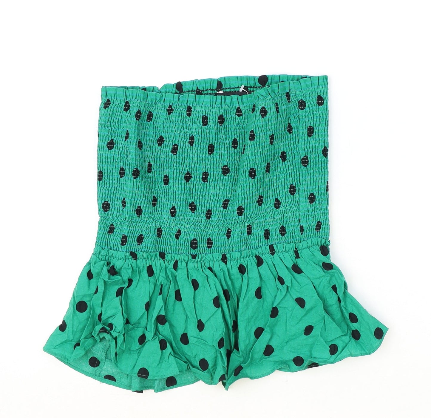 Womens UK Size XS Zara Green Basic Tank