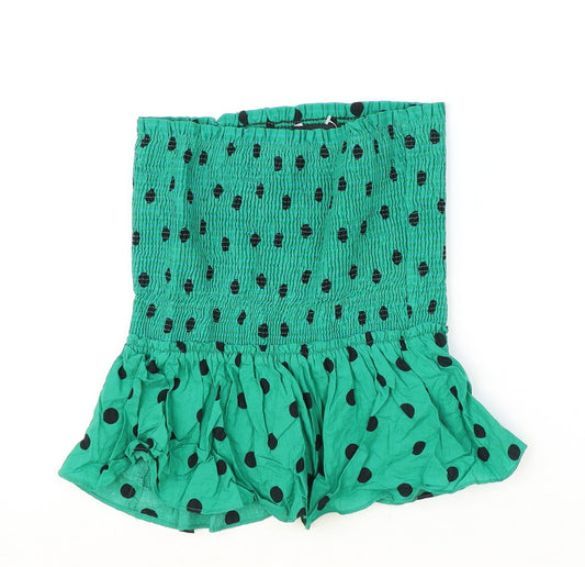 Womens UK Size XS Zara Green Basic Tank