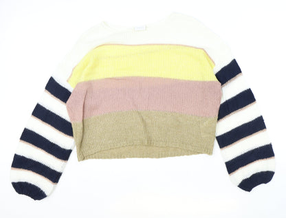 Womens UK Size S Villa Multicoloured Pullover Jumper