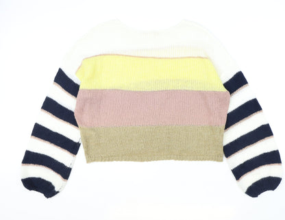 Womens UK Size S Villa Multicoloured Pullover Jumper