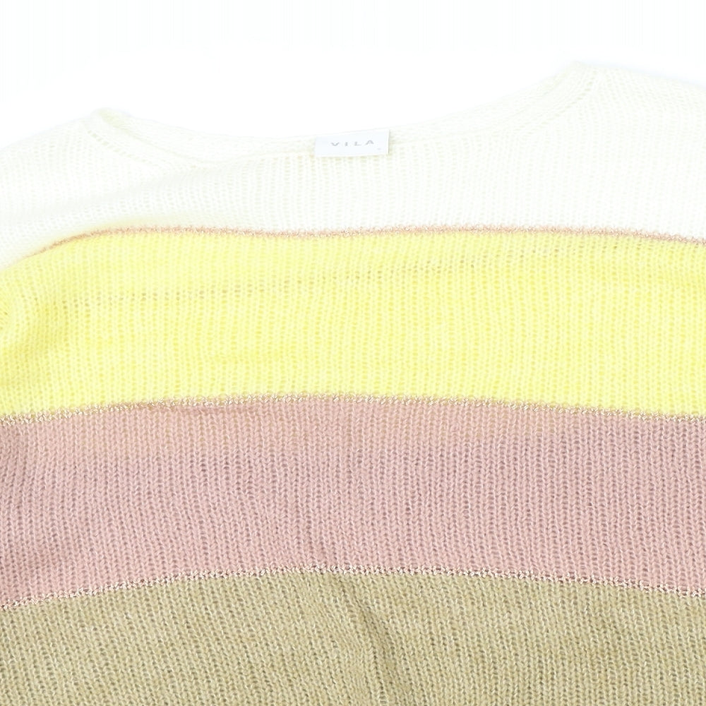 Womens UK Size S Villa Multicoloured Pullover Jumper