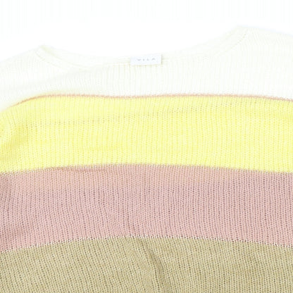 Womens UK Size S Villa Multicoloured Pullover Jumper