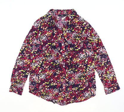 Womens UK Size 10 ISLE Multicoloured Basic Button-Up