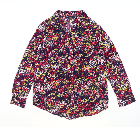 Womens UK Size 10 ISLE Multicoloured Basic Button-Up