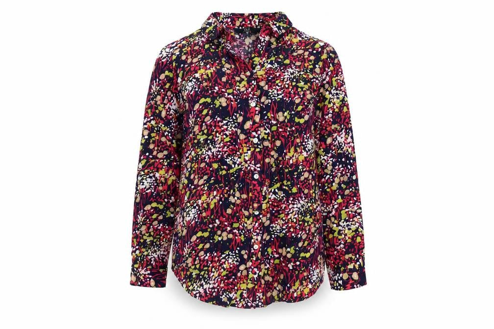 Womens UK Size 10 ISLE Multicoloured Basic Button-Up