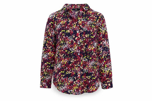 Womens UK Size 10 ISLE Multicoloured Basic Button-Up