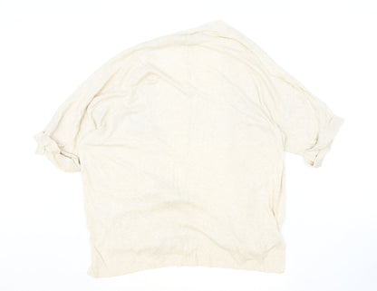 Womens UK Size M Marks and Spencer Beige Cardigan Jumper
