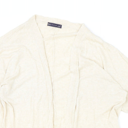Womens UK Size M Marks and Spencer Beige Cardigan Jumper