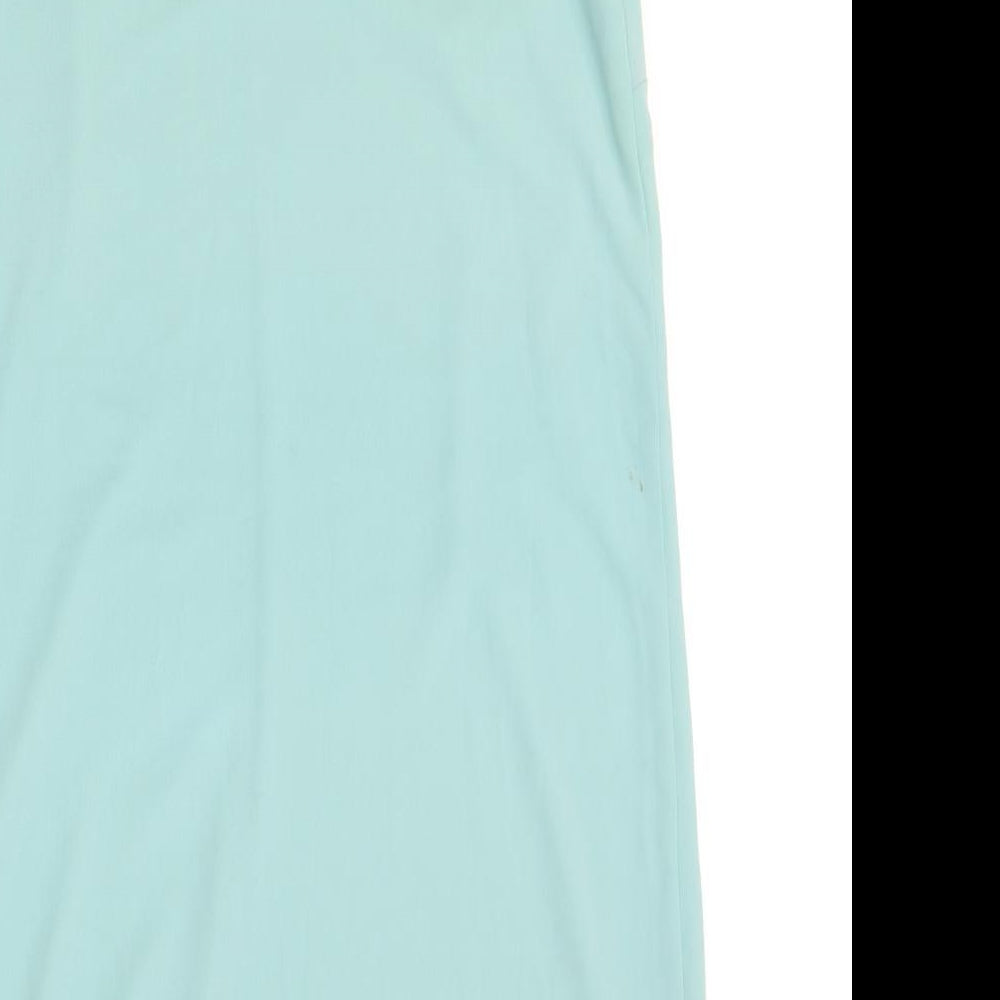 George Womens Blue Polyester Tank Dress Size 12 V-Neck Pullover