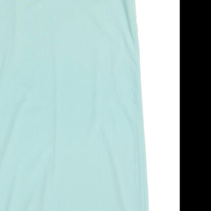 George Womens Blue Polyester Tank Dress Size 12 V-Neck Pullover