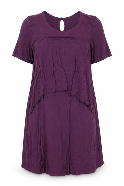 Bellambia Womens Purple Polyester A-Line Size M Round Neck Pullover