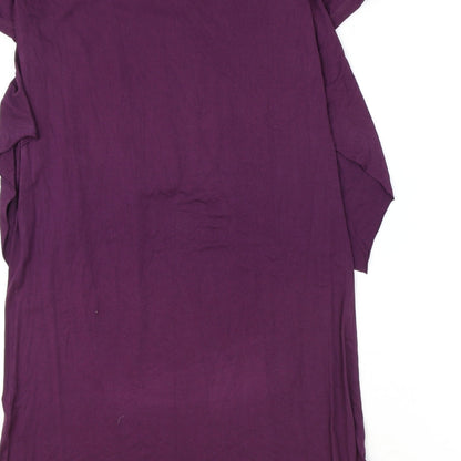Bellambia Womens Purple Polyester A-Line Size M Round Neck Pullover