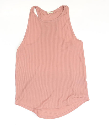 Womens UK Size XS H&M Pink Basic Tank
