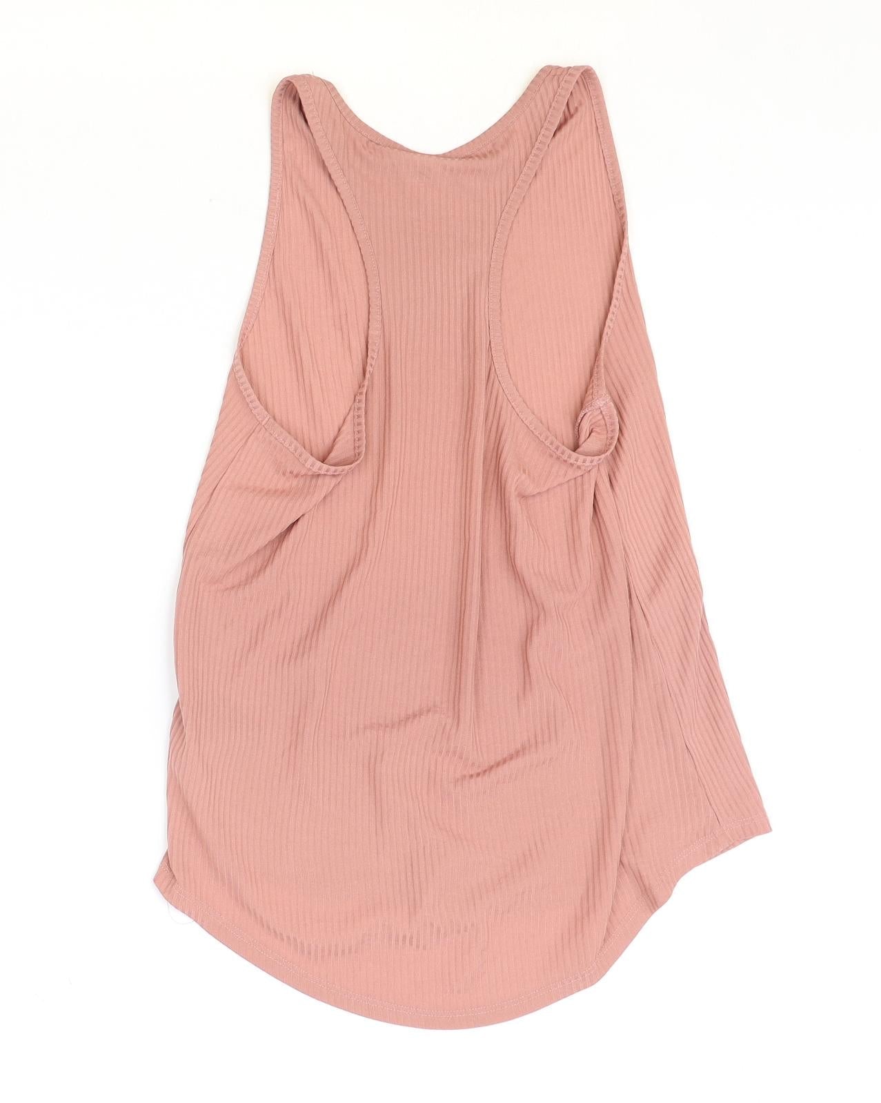 Womens UK Size XS H&M Pink Basic Tank
