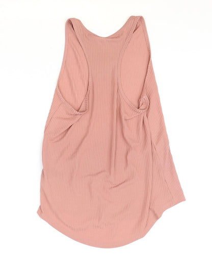 Womens UK Size XS H&M Pink Basic Tank