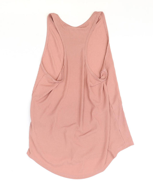 Womens UK Size XS H&M Pink Basic Tank