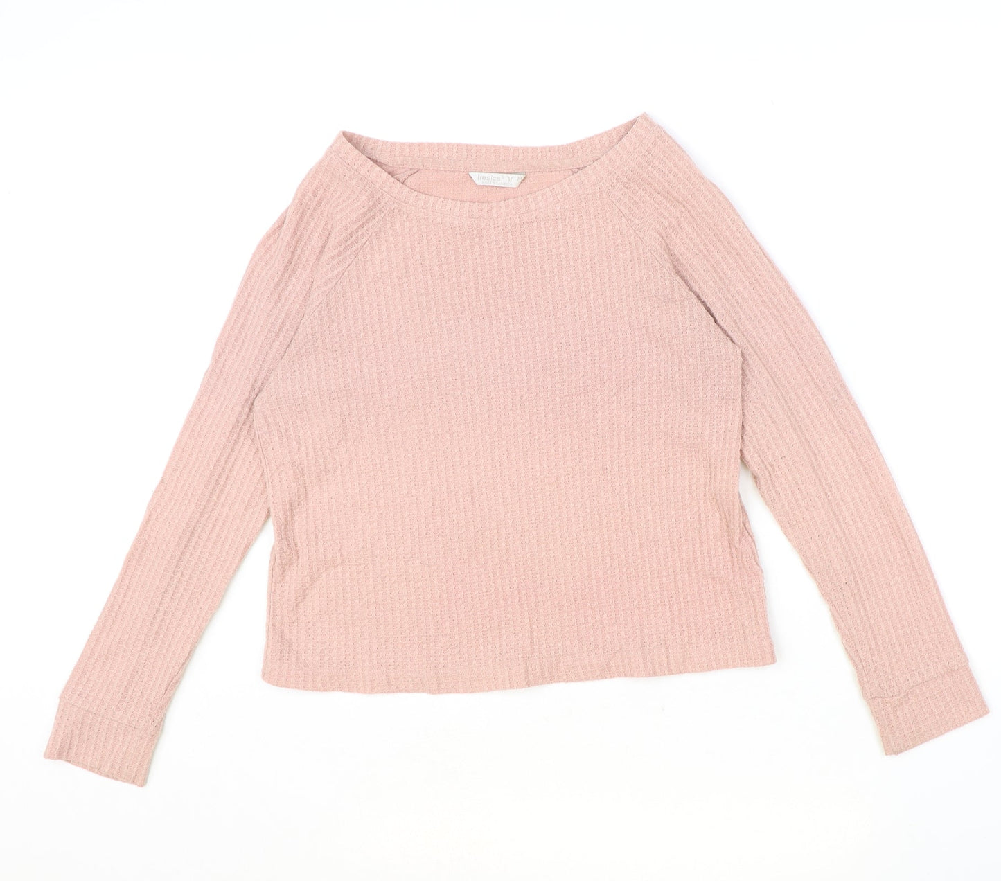 Tresics Womens Pink Boat Neck Polyester Pullover Jumper Size M
