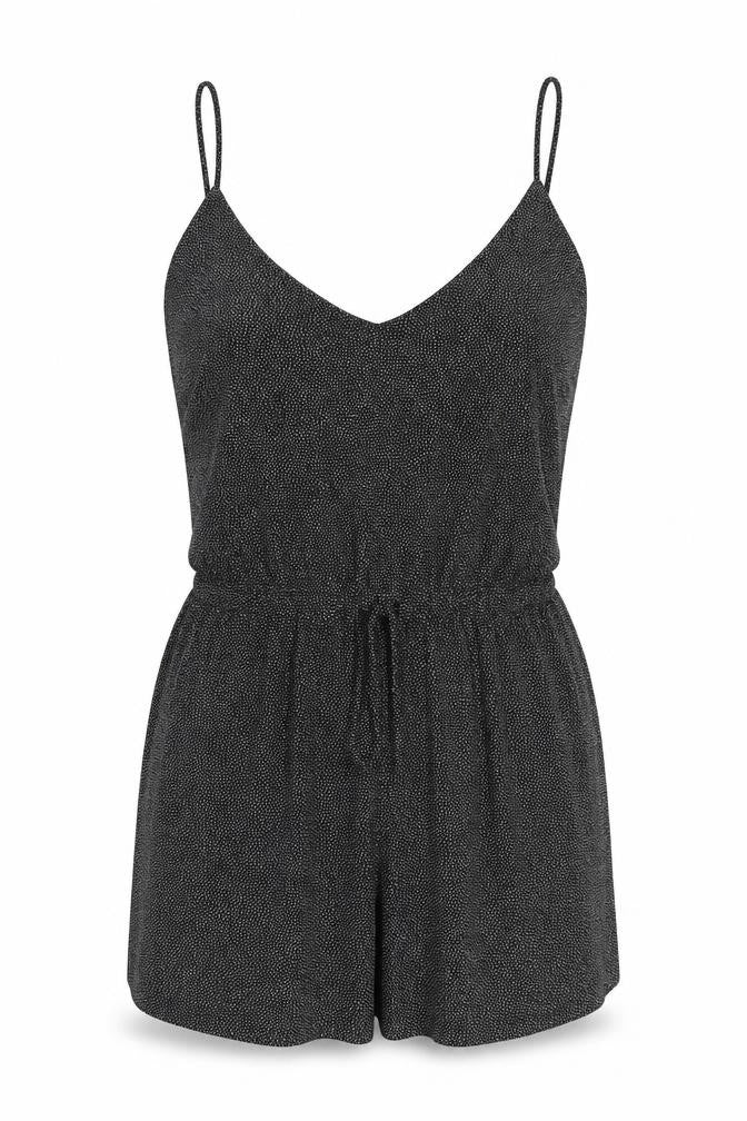 Womens UK Size XS H&M One-Piece Black Playsuit