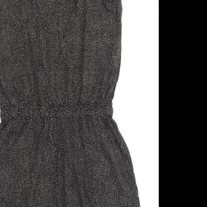 H&M Womens Black Polyester Playsuit One-Piece Size XS Pullover